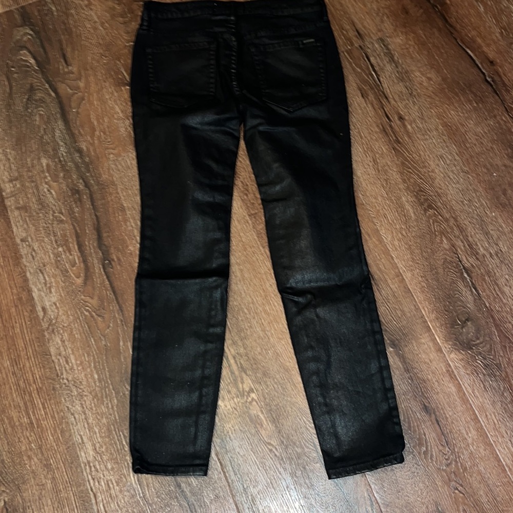 Ella Moss Women's High Rise Skinny Ankle Jean, Black Fox-Coated EUC 28 - Picture 5 of 6